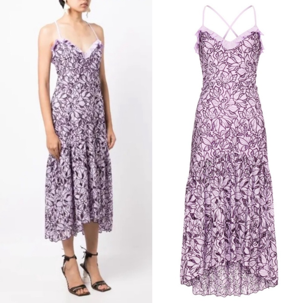 Marchesa Notte Peony Lace Dress in Size 0